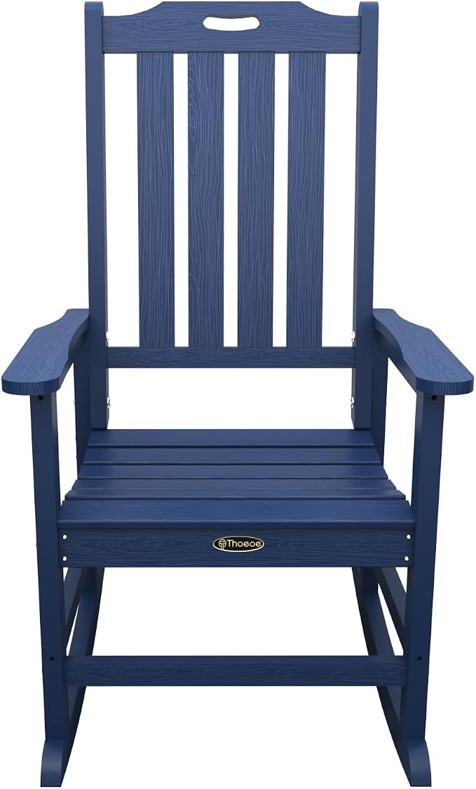 THOEOE Outdoor Rocking Chairs Set of 4, Oversized Patio Rocking Chair | HDPE - Image 8