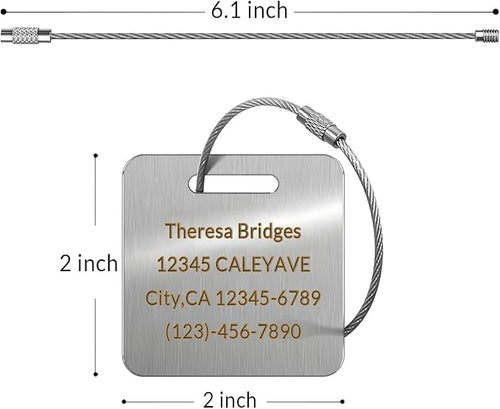 (5Pack) Custom Personalized Luggage Tags-Customized Unique tag for Suitcase Backpack Travel,Bags (Blue (2 × 2))