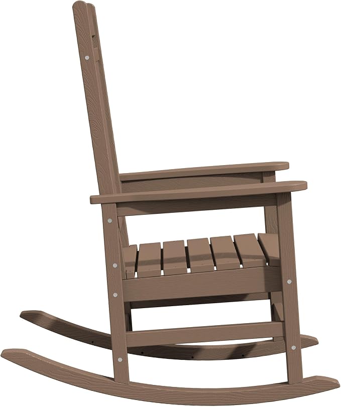 Oversized Outdoor Rocking Chairs Set of 4, HDPE Porch Rocker - Image 10
