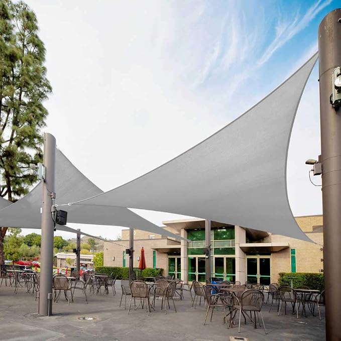 Royal Shade 19' x 19' x 19' Grey Triangle Sun Shade Sail Order to Make RTAPT8 by RoyalShade