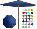 JEAREY 9FT Outdoor Patio Umbrella, Market Umbrella, Dark Blue | Outdoor Table by JEAREYOutdoorsCollection