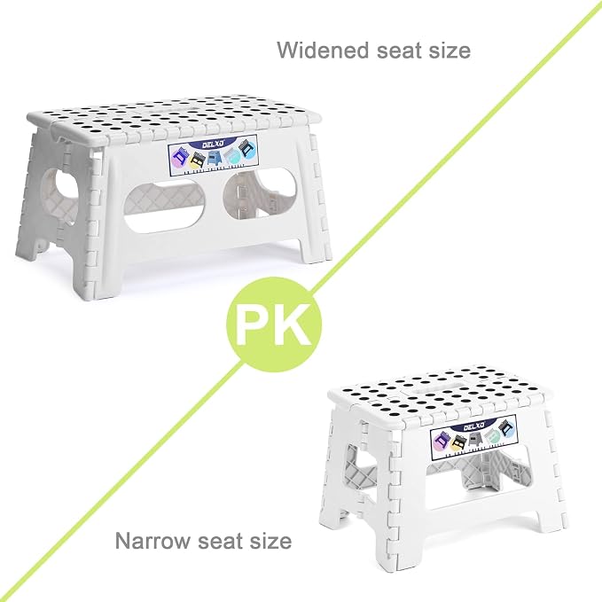 Delxo Folding Step Stool 9 inch, 300Lbs Extra Wide Step Stool - Image 8