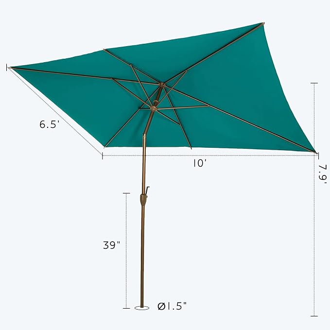 Abba Patio 6.5FT Outdoor Patio Umbrella Outdoor Table Umbrella - Image 5