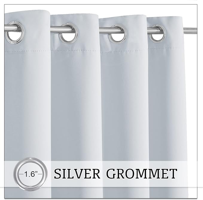 RYB HOME White Curtains for Outdoor Patio Waterproof - Image 7