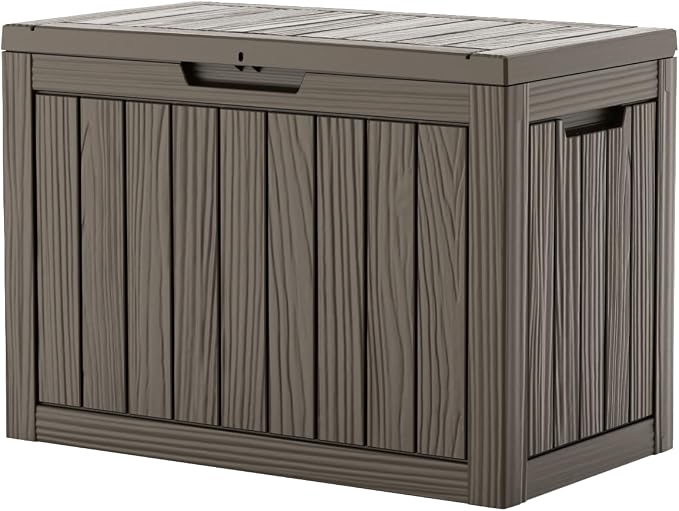 55 Gal Waterproof Outdoor Storage Box UV Resistant Deck Box | Durable resin by EASYUP