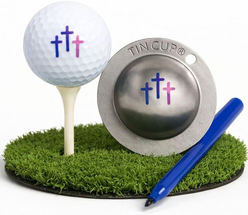 Tin Cup Golf Ball Marker Stencil by SportsBySager