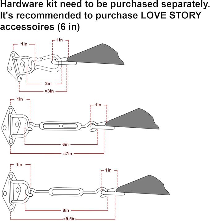 LOVE STORY Custom Size 12' x 24' x 26.8' Sun Shade Sail, Butter Cream | HDPE - Image 3