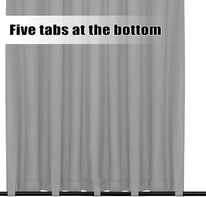 Easy-Going Outdoor Curtains for Patio 1 Panel, 110x108 inch, Light Grey | - Image 4