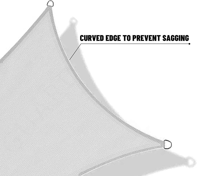 SUNNY GUARD 10' x 20' Rectangle Shade Sail 95% UV Block Outdoor Canopy | Sun - Image 7