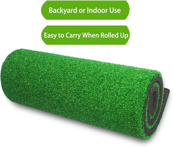 Golf Hitting Mat -32 x 20 inch Artificial Turf, SBR Foam Bottom with Rubber Tee for Swing Practice, which is an Indoor-Outdoor Chipping mat