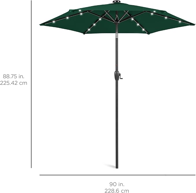 Best Choice Products 7.5ft Solar Umbrella LED Lighted Patio Umbrella, Table - Image 7