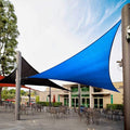 Royal Shade 27' x 27' x 27' Blue Triangle Sun Shade Sail Order to Make RTAPT8 by RoyalShade