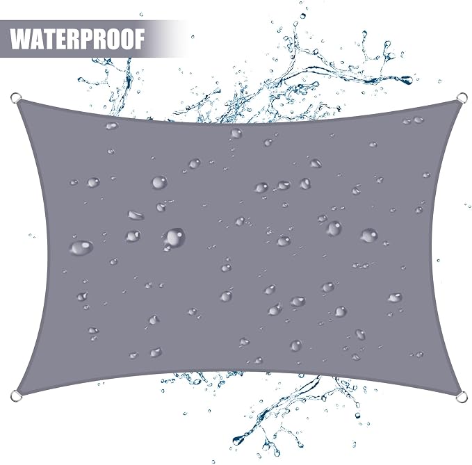 Neween Waterproof Sun Shade Sail Rectangle UV Block Canopy - Image 2