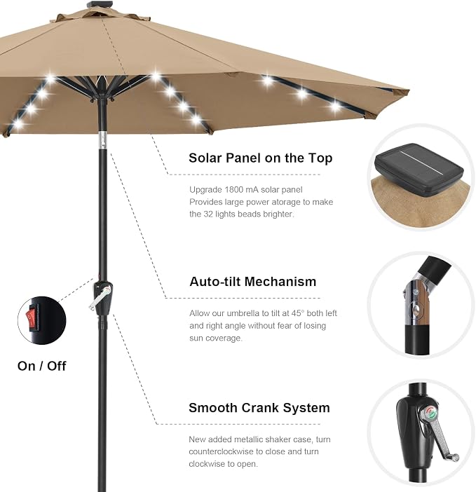 ABCCANOPY Solar Led Patio Umbrella - Image 7
