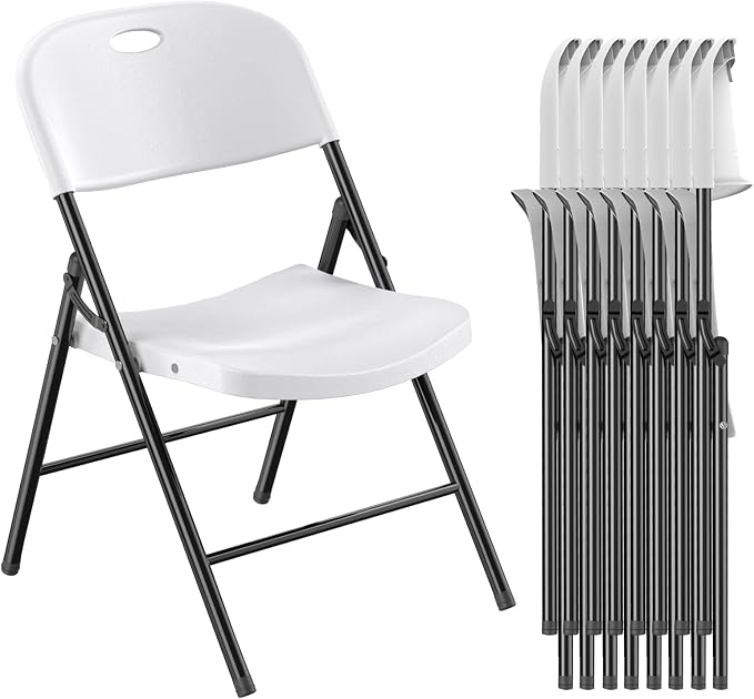Nazhura 350 Weight Limit Heavy Duty Plastic Folding Chair by NazhuraGoodCompanionAtHome