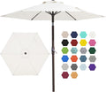 JEAREY 7.5 ft Outdoor Patio Umbrella, Table Umbrella, Cream White | 6 Sturdy by JEAREYOutdoorsCollection