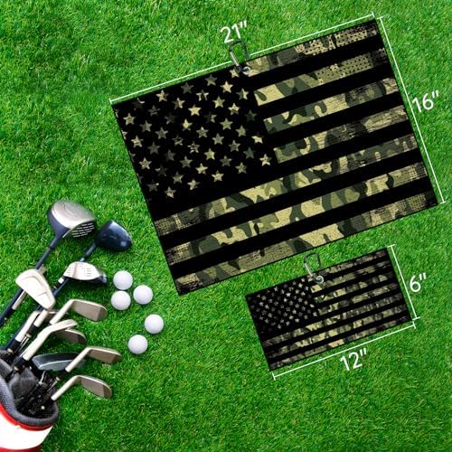 American Flag Camo Golf Towel 2 Packs - Image 3