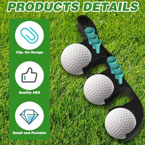 2 in 1 Golf Ball Tee Holder Quick Release Collector - Image 4