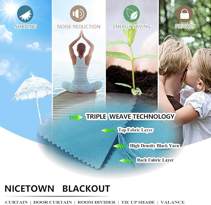 NICETOWN Outdoor Patio Curtains Long Drapes, Versatile Thermal Insulated Top - Image 4