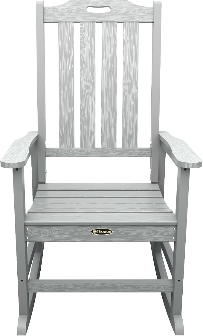 THOEOE Outdoor Rocking Chairs Set of 8, Oversized Patio Rocking Chair | HDPE - Image 8