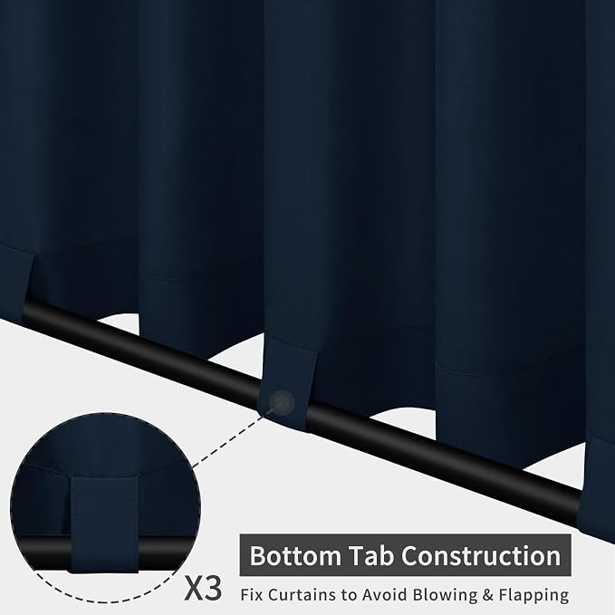 Easy-Going Outdoor Patio Curtains 2 Panels, 54x96 inch, Porch and Pergola - Image 3