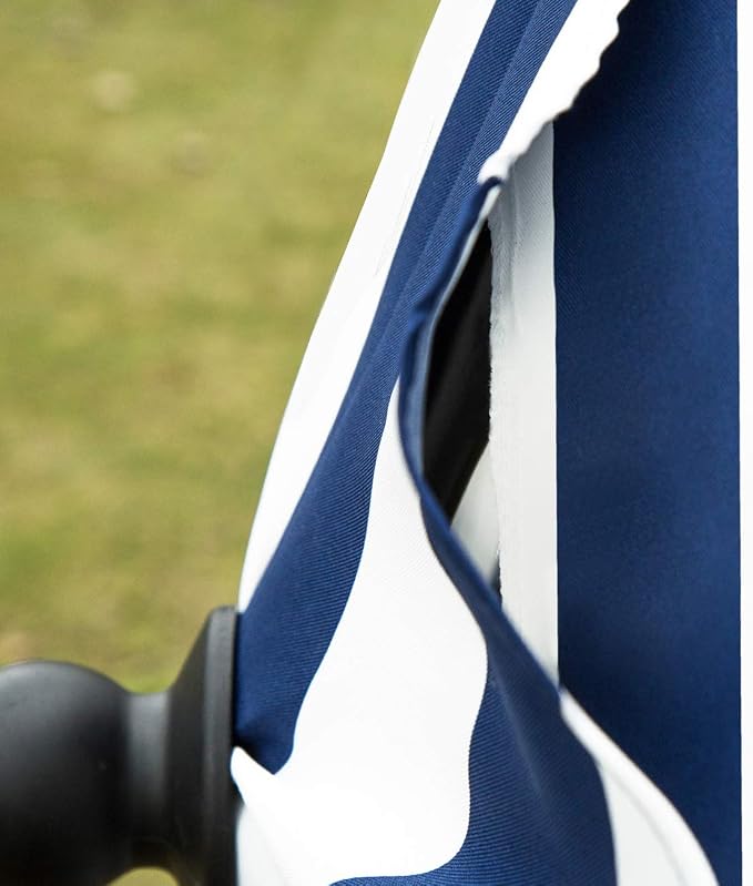 Sunnyglade 7.5' Patio Umbrella Outdoor Tilt Umbrella Blue/White Stripe | Market - Image 5