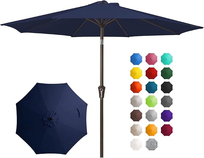 JEAREY 10 ft Outdoor Patio Umbrella w/Tilt and Crank by JEAREYOutdoorsCollection