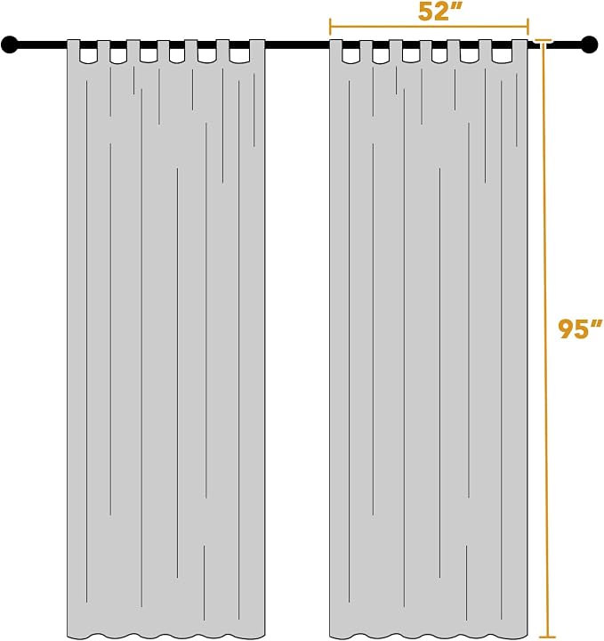 Outdoor Linen Sheer Curtains for Patio Waterproof - Image 2