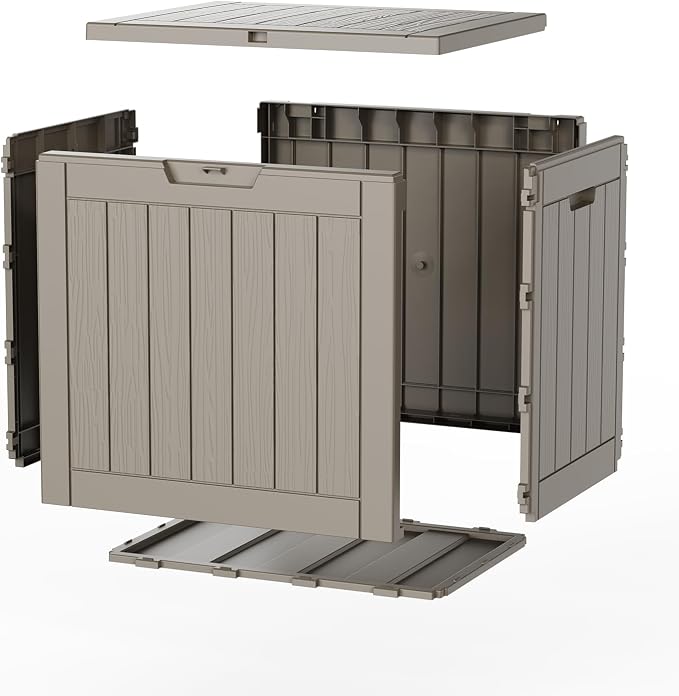 33 Gallon Indoor Outdoor Storage Box Waterproof Deck Box | Resin storage bin - Image 8