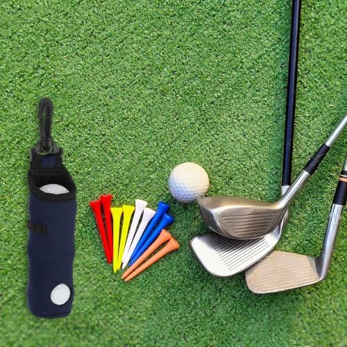 uxcell Golf Ball Carry Bag, Waist-Mounted Storage Bag Neoprene Golf Tee Holder - Image 6