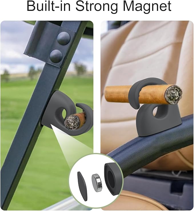 Golf Cart Accessories, Silicone Magnetic Holder, Compact Stand, Sleek & Convenient Hook for Golfing, Grilling, Travel, Indoors and Outdoors Use