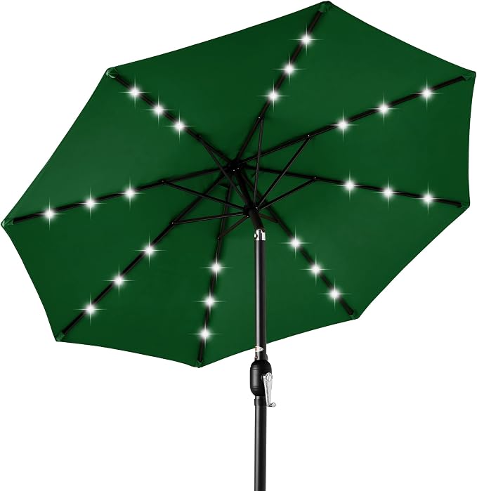 Best Choice Products 10ft Solar Polyester LED Lighted Patio Umbrella w/Tilt by Unknown