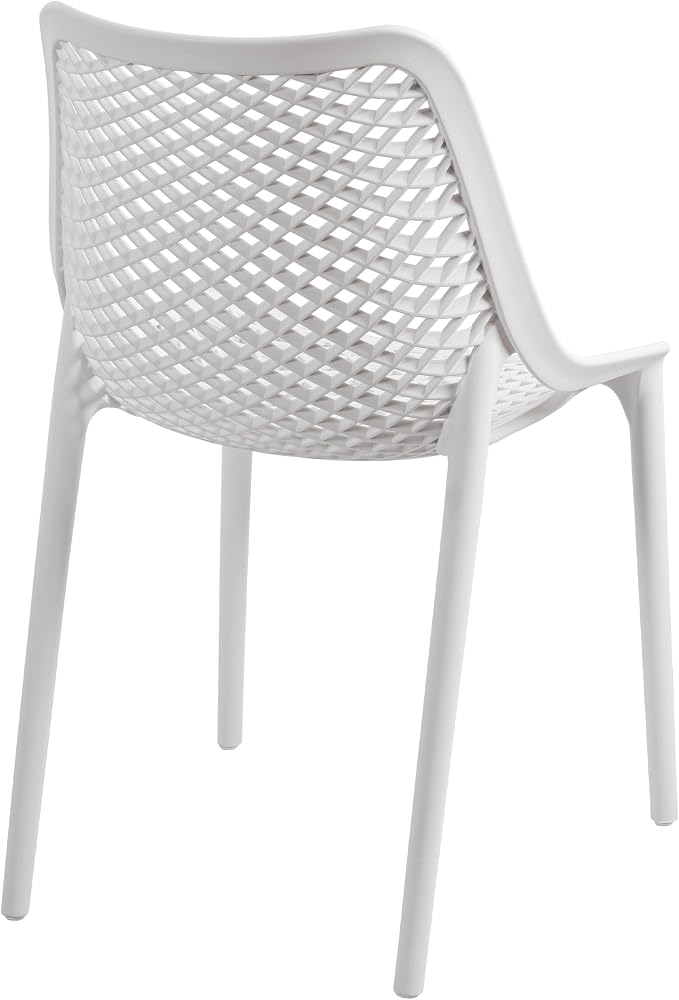 4 Pack Outdoor Patio Chairs, Plastic Dining Chairs, No Assembly, Plastic Chairs - Image 9