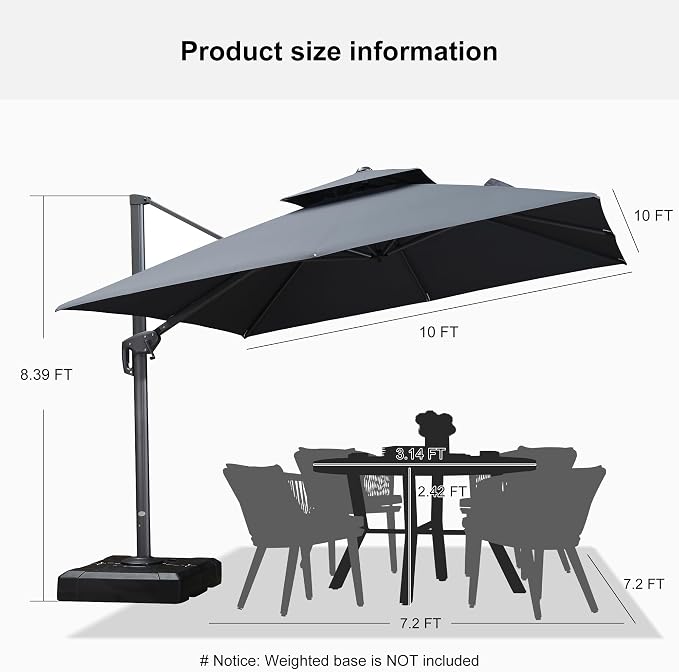 PURPLE LEAF Cantilever Umbrella - Image 9