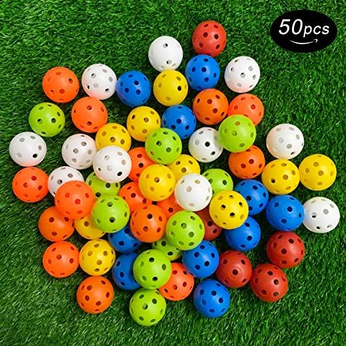 Crestgolf 50pcs Plastic Golf Training Balls – Airflow Hollow 40mm Golf Balls - Image 2