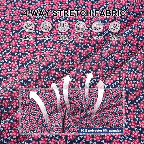 Mens Golf Shirt Short Sleeve Dry Fit Print Moisture Wicking Performance - Image 5