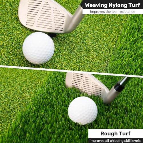 Dual-Turf Golf Practice Mat for Backyard Office & Travel Swing Training - Image 3