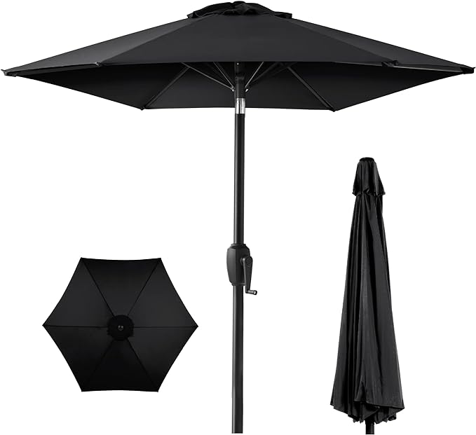 Best Choice Products 7.5ft Heavy-Duty Round Outdoor Market Table Patio Umbrella by Unknown