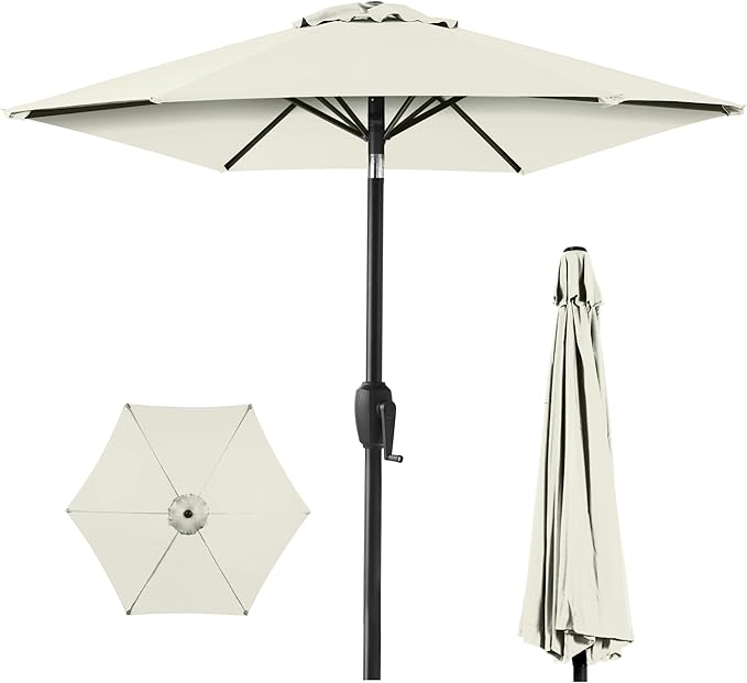 Best Choice Products 7.5ft Heavy-Duty Round Outdoor Market Table Patio Umbrella by Unknown