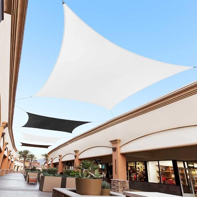Royal Shade 12' x 20' Custom Size White Rectangle Sunshade Sail by RoyalShade