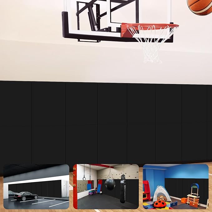Gym Padding Wall Mount Protection Pad Wall Mats for Gym Padding 2" Thick Foam Gym Pads for Safety Wall Padding, Waterproof Durable Wall Padding for Kids Colorful Wall Pad