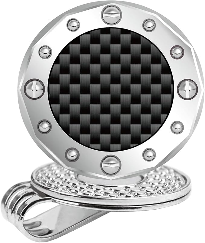 Golf Ball Marker with Carbon Fiber Ball Marker Bracelet, Golf Accessories, Golf Gifts, Golf Counter for Men Women