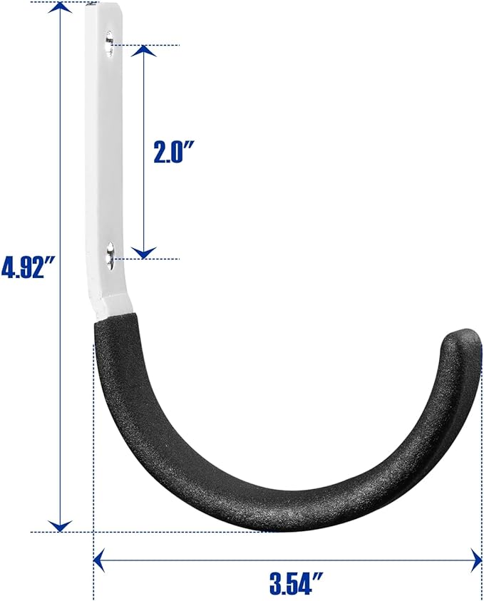 Heavy Duty Steel Garage Hooks,Garage Storage Utility Hooks,Heavy Duty Garage Tool Organizer,Steel Wall Mount Hooks, Hose Hanger, Small Garden U Hooks (Black 4 Pack)
