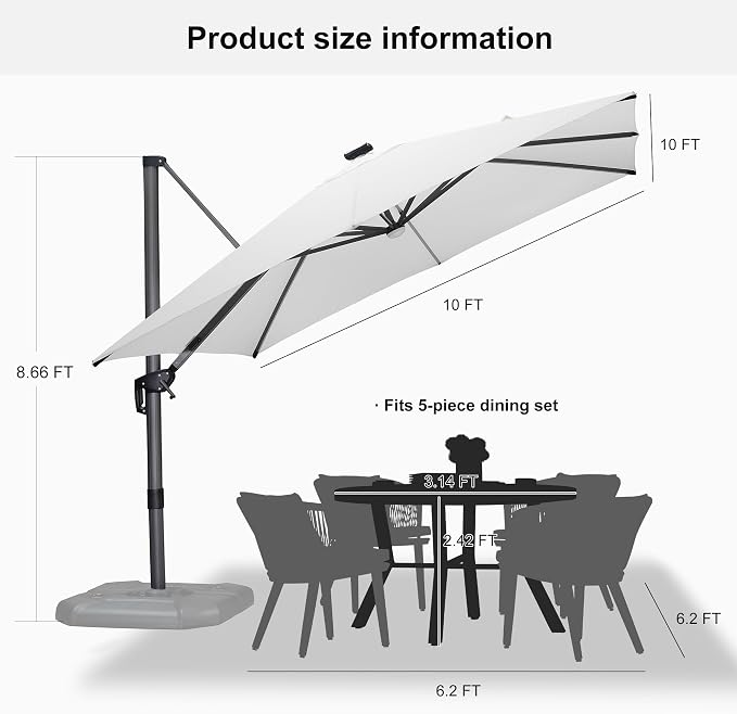 PURPLE LEAF Cantilever Umbrella - Image 9