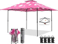 EAGLE PEAK 13x13 Pop Up Canopy Tent, Auto Extended Eaves, Heavy Duty Outdoor by EAGLEPEAK