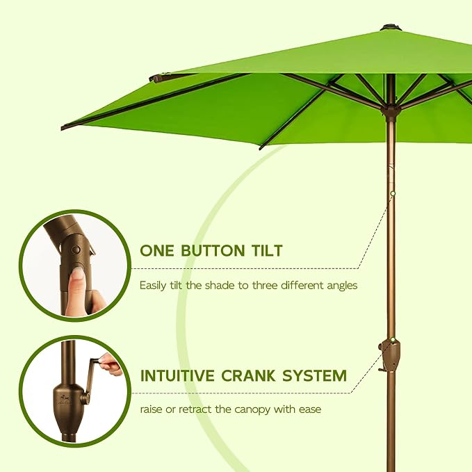 Abba Patio 7.5FT Outdoor Patio Umbrella Outdoor Table Umbrella - Image 2