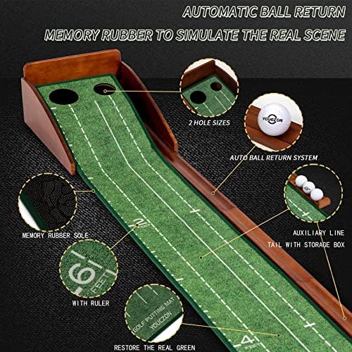 YOUCZON Putting Green Indoor, Golf Putting Mat, Premium Crystal Velvet Surface - Image 2