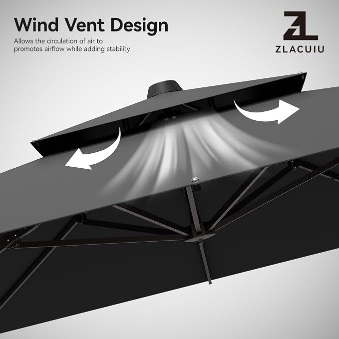 10x13FT Cantilever Outdoor Patio Umbrellas - Image 5