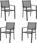 Patio Dining Chairs, All-Weather High-Resilience Textilene Outdoor Dining Chair by Olaterior