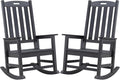 Outdoor Rocking Chairs Set of 2, Oversized Porch Rocker | Weather Resistant by PsilvamGardenFurniture